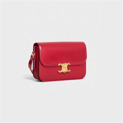 sac celine triomphe rouge|Celine.